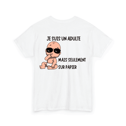 Je suis adulte mais seulement sur papier - TextileRire
