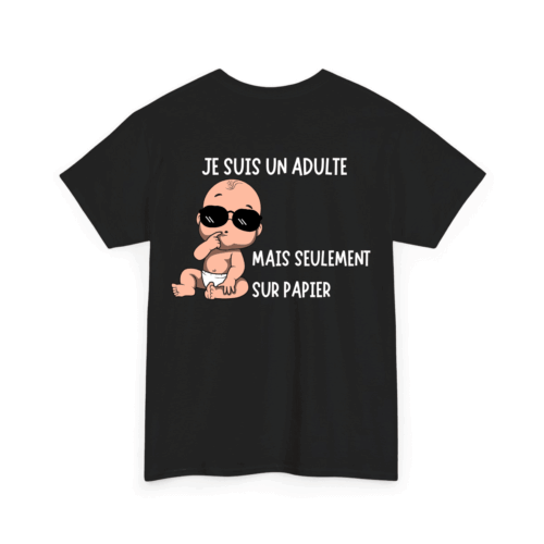 Je suis adulte mais seulement sur papier - TextileRire